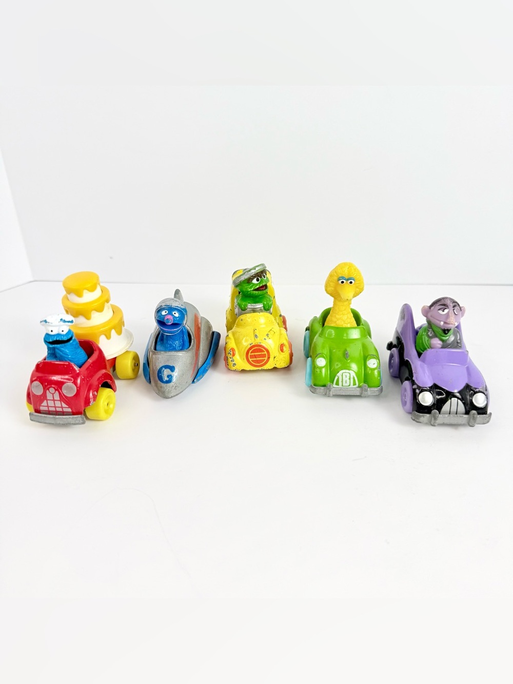 Vintage Sesame Street Vintage Die-Cast Cars Muppets Playskool, 1980s, Set of 6